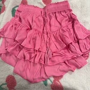 Aerie Pink Ruffled Skirt